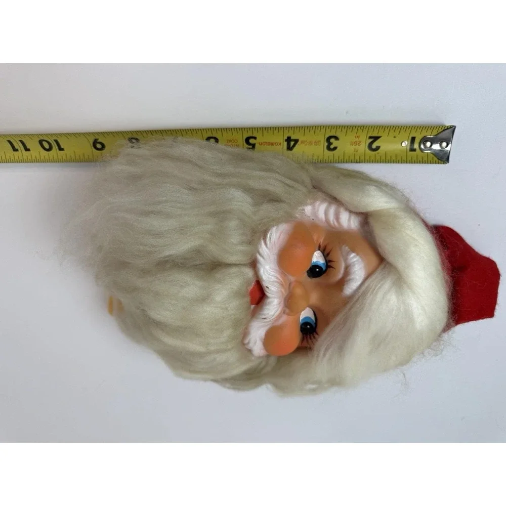 Vintage Santa Claus Head Face Musical Pull String‎ Works Japan NEEDS CLEANING